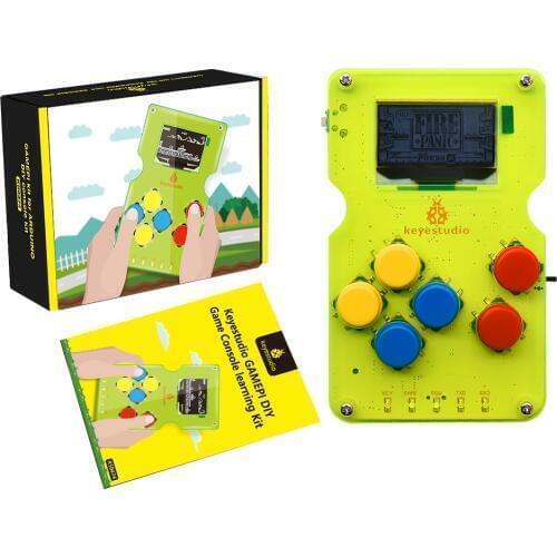 Keyestudio GAMEPI ATMEGA32U4 DIY Kit HandheldCon W/OLED Game Machine Console Starter Kit for Arduino compatible with ARDUBOY