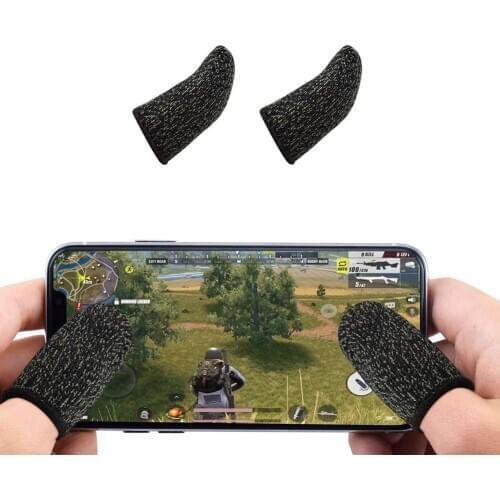 Game Finger Breathable Mobile Game Controller Finger Sleeve Touch Trigger For Screen Game Gaming Controller Tablet black white