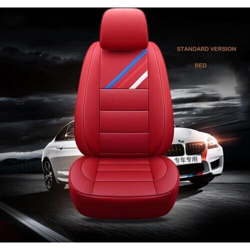 Custom 2pc front seat car seat cover leather for Peugeot 206 CC 307 CC 308 SW 407 3008 607 4008 307SW car seat cushion cover pad