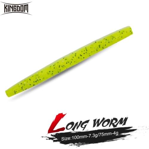 Kingdom Senko Worm Soft Baits 100mm 75mm Plastic Lures Finesse Soft Lure SwimBait Neko Rig Wacky Crankbait Trick Worms Ned Rig