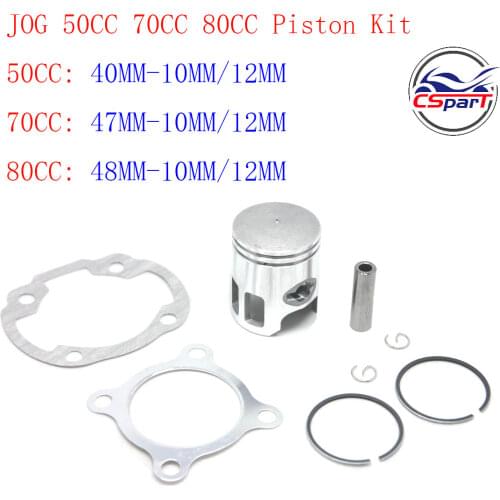 40MM 10MM Piston Kit 50cc Minarelli Jog 50 50CC 1E40QMB Jonway Jmstar Yiying Sunny Keeway Roketa Scooter ATV Buggy