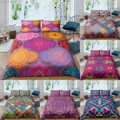 Bedding Set Bohemian Comforter Luxury Boho Duvet Cover Set Pillowcase Queen King Size Bedlinen Vintage Single Double Quilt Cover