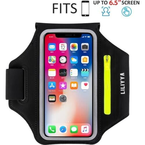 LILIYYA 6.5 inch Sport Armbands Case For iPhone 12 Pro11 Pro Max XR Xs Max Gym Running Phone Case For Huawei P40 Samsung S20