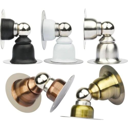 Stainless Steel Magnetic Door Stopper Sticker Hidden Door Holders Catch Floor Wall Mounted Nail-free Doorstop Door