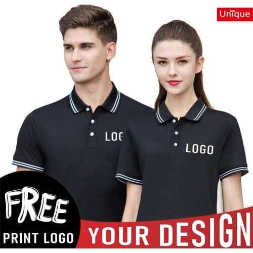 POLO collar mens and womens short-sleeved T-shirts customize your own design logo or photo a variety of colors to choose