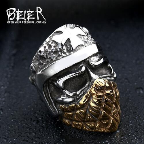 Beier new store 316L Stainless Steel ring new arrival skull ring for men Man fashion Jewelry LLBR8-355R