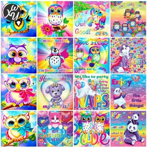 Diamond Painting Kits for Adults Owl Full Drill Mosaic Art Full Diamond Embroidery Cross Stitch Kits Handicraft Decor for Family