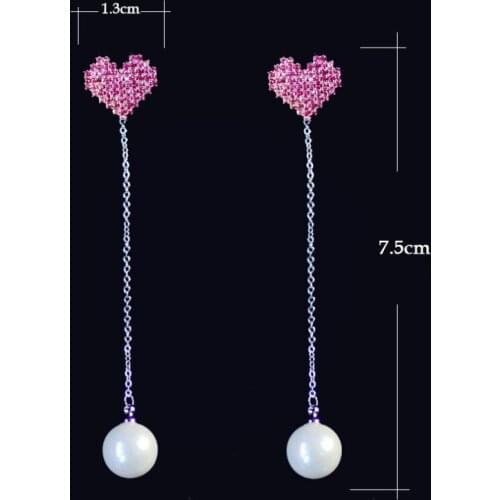 2021 New Earrings 925 silver Crystal from Swarovskis Wholesale Charm Women Fine Jewelry Woman Earrings