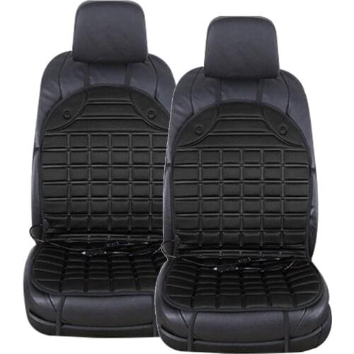 2pcs 12V Car Seat Heater Heated Cushion Winter Vehicles Seat Warmer Cover With High/Low Temp Switch (Black)
