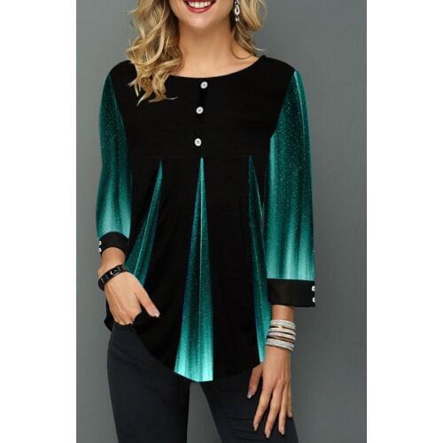 Casual Ladies T Shirt Long Sleeve Crew Neck Women Plus Size Loose Tee Casual Loose Long Tops