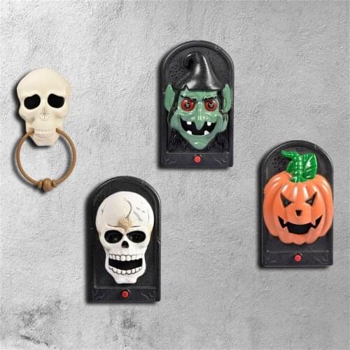 Holiday Decoration Halloween Doorbell Glowing Sounding Horror Props Electric Toys Halloween Party Decorations Horror Skull Toys