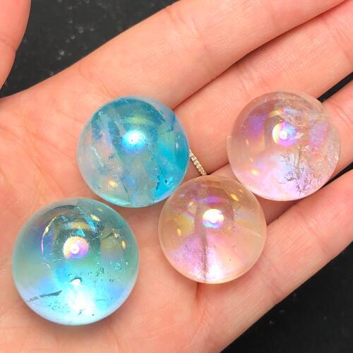 23-25mm Natural electroplate colorful crystal ball, reiki healing beautiful crafts home decoration decoration