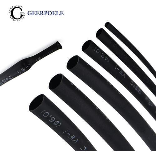 5 Meter/lot KH K-102 2:1 Heat Shrinkable Tube Connectors Flame Retardant Shrink Waterproof Anticorrosive Black Insulating Sleeve