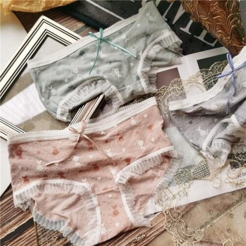 New Womens Underwear Sexy Lace Panties Low Waist Seamless Underpants Fashion Bow Lovely Briefs Female Invisible Lingerie