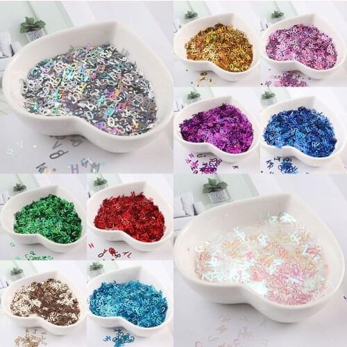 Ultrathin Letters DIY Sequin Glitter Mixed Letter Shape Sequins Nail Fashion Eye Makeup Decoration Crystal Mud Handmade Material