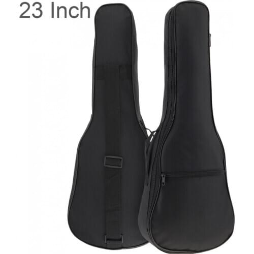 Waterproof Black 23Inch Guitar Bag Soft Case Gig Cotton Carry Shoulder Strap Portable Ukulele Bag Musical Instrument Accessories