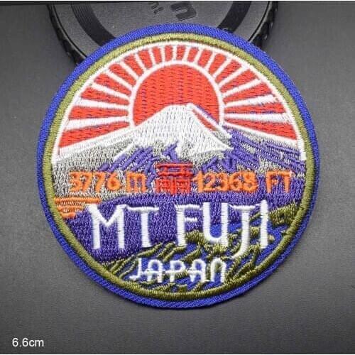 Japanese Japan Mountain Iron On Embroidered Clothes Patch For Girl Woman Skirt Hat Clothing Stickers Garment Apparel Accessories