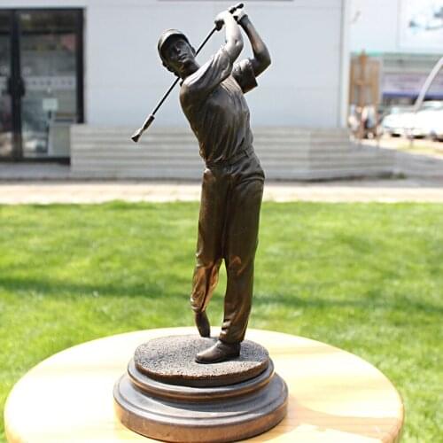 FEMALE GOLF SPORTS SERIES HOME FURNISHING BRONZE STATUE DECORATION DECOR COPPER CRAFTS BUSINESS GIFT
