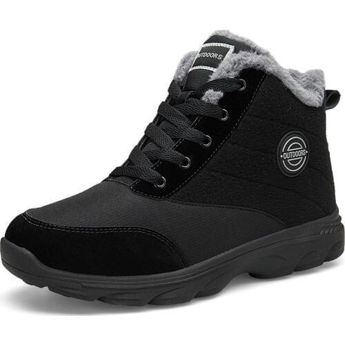 Snow Boots Women Winter Warm Fur Ladies Platform Suede Wedge Fashion Ankle Boot Female Comfort Climbing Walking Trekking Shoes