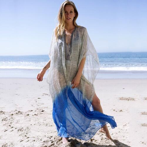 Kaftan Beach Cover up Pareos de Playa Mujer Beach Wear Oversize Bikini Cover up Robe Plage Beach Tunic