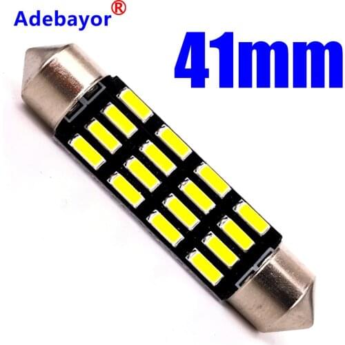 1pcs Festoon 41mm Dome Lamps Wholesale C5W Led 4014 16 SMD 16 Leds Interior Lights Reading Light Mix Size