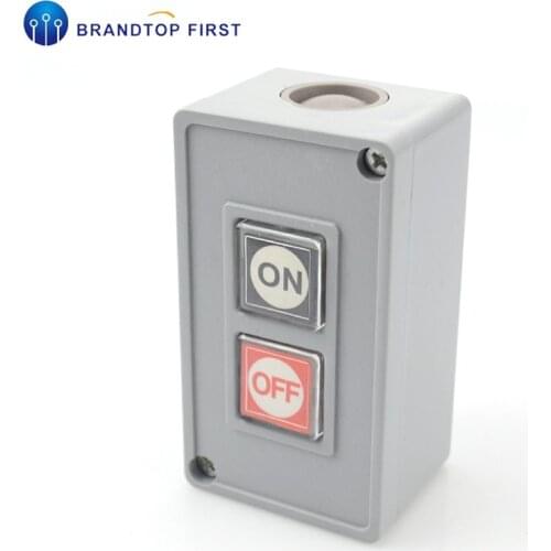 2 position Push button switch TPB-2 ON OFF Control electrical starter switch with box 3A AC380V