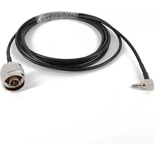 2PCS CRC9 Male Plug Right Angle To N Male Plug Coax Pigtail Wire Connector Adapter RG174 Cable 90 degree CRC9 to N