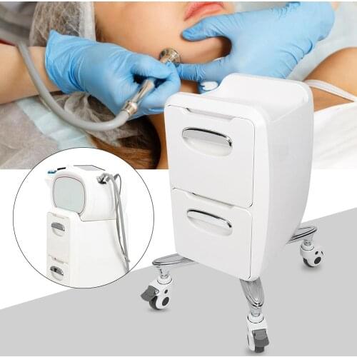 2 Tiers Salon Aluminum Roll Trolley Storage Instrument Tray Rolling Cart Drawer Rack Trolley Wheel Stand Tattoo Beauty Tools New