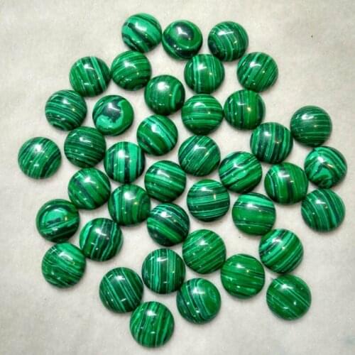2017 fashion hot-sell good quality malachite stone round shape cabochon 16mm beads for jewelry making 50pcs/lot Wholesale free