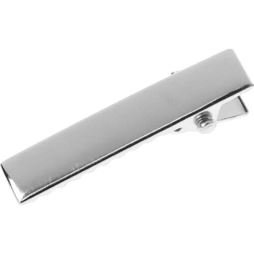 50Pcs Flat Single Prong Alligator Clips DIY Barrette Teeth Hair Clips Utility