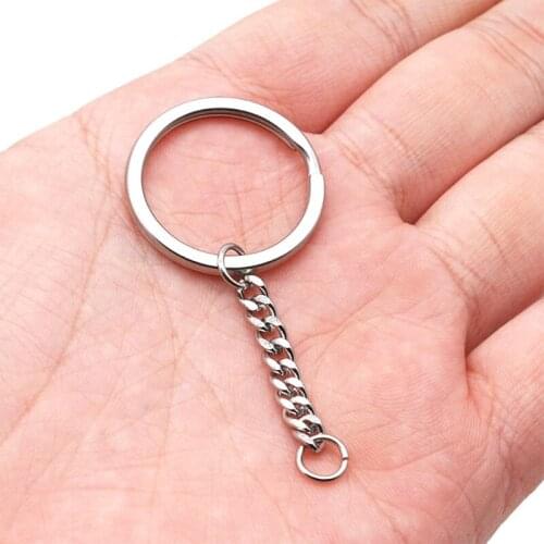 R3MD Key Chain Key Ring Silver Color Stainless Steel Sleutelhanger Ring Useful Decoration