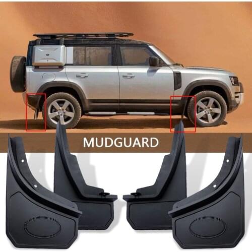 For 2020 land rover defend 110 Mudguard Front Rear Wheel Black Plastic Mud Flaps Mud Guard Car Fender