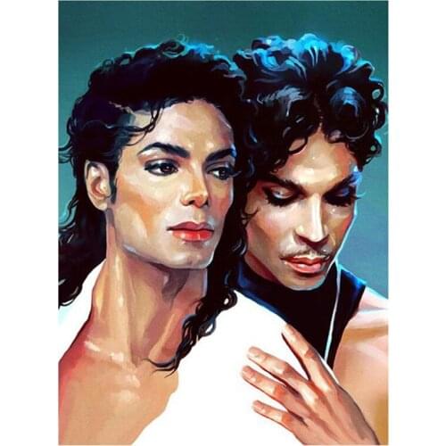 Daimond 3d Prince and Michael Jackson Full Square Diamond Paintings 3d Diamond Pattern Picture Needlework Mosaic Decor Stickers