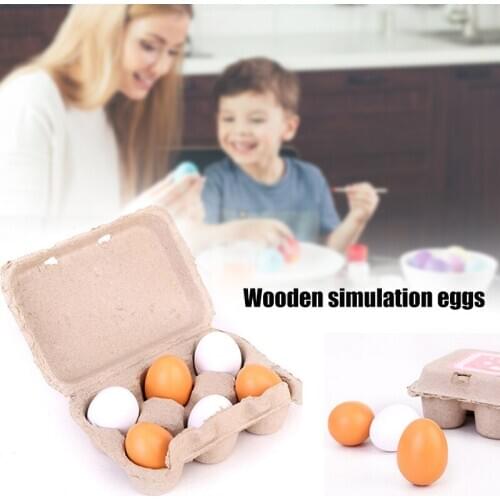 New Kids Wooden Kitchen Toys Imitation Egg Shaped Egg Box Play Food Playhouse Kitchen Food Toys for Children Babies Xmas Gift