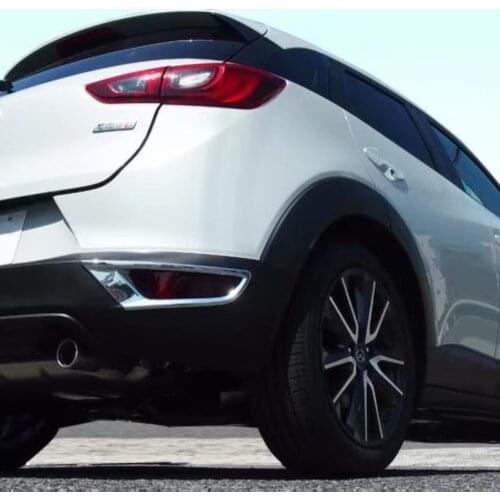 For Mazda CX-3 CX3 2016 2017 2018 2019 2020 Rear Fog Light Foglight Lamp Cover Trim Bumper Protector Decoration Car Accessories