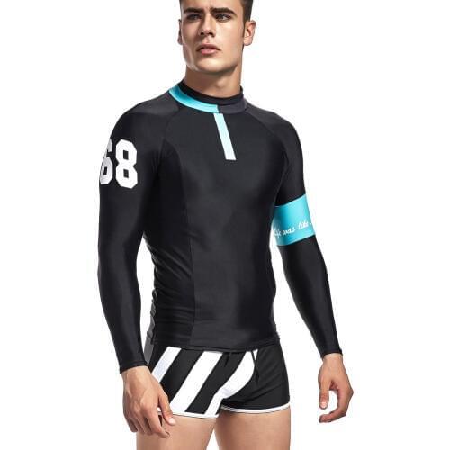 Fanceey 306 Sunscreen Surfing jacket lycra wetsuit men zipper piece swimsuit Anti-UV Water sports quick dry diving suit for men
