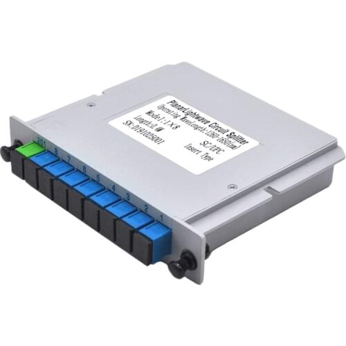 FC/UPC PLC 1x8 Fiber Optical waveguide Box FTTH PLC Splitter box 1*8 Planar Lightwave Circuit Splitter