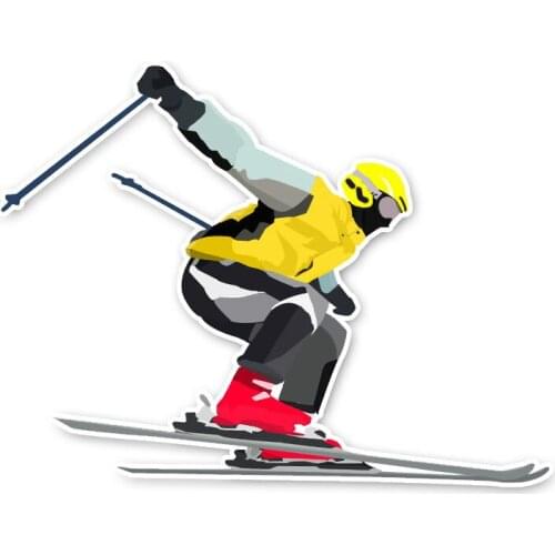 Interesting Climbing Fashionable Ski Mountain Extreme Sport Car Sticker KK Vinyl PVC14cm*10cm Motorcycle Laptop Decal