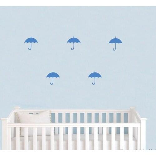 Lovely Umbrella Wall Vinyl Sticker for Kids Room Baby Nursery Decor DIY Removable Wall Decals Decor adesivo de parede S-642