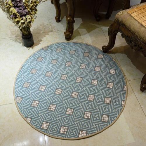 Diameter 100cm Nordic geometry Printed Round Carpet For Living Room Computer Chair Area Rug Mat Cloakroom Rug