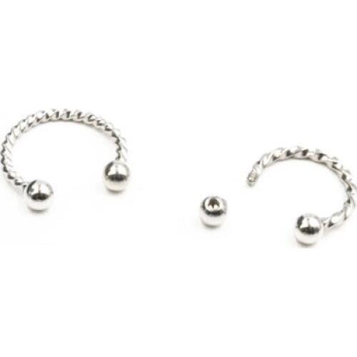 LOT50pcs Body Jewelry - 16g Surgical Steel Twist New Ear/Nose/ Lip Labret Bar Lip Piercing CBR Horseshoes Diath Helix Hoop Ring