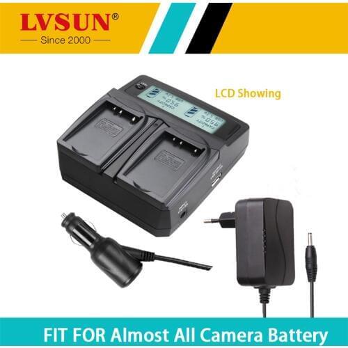 LVSUN Universal DC & Car Camera Battery Charger for LP-E5 Battery For Canon 500D,450D,1000D, EOS Rebel T1i, XS, XSi,Kiss X3