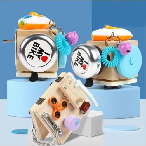 Montessori Educational intellectual Toy Wooden Busy Board Cube Kids Hand-on Ability Training Luck Box Fidget Baby Toys for Boys