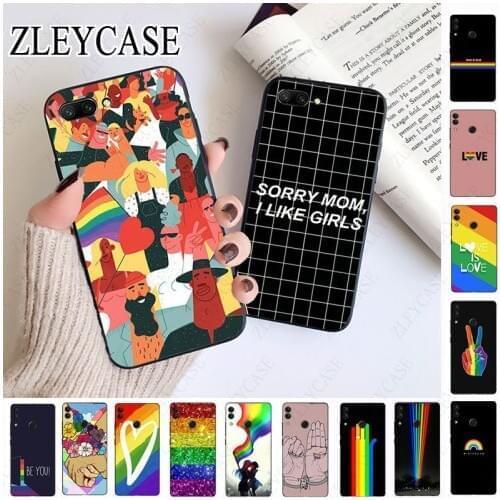 Gay Lesbian LGBT Rainbow Pride ART Soft Phone Case For huawei honor 10 10i 10lite 8c 8A 8X 9 9A 9lite 20 20s 20i mate20 Cover