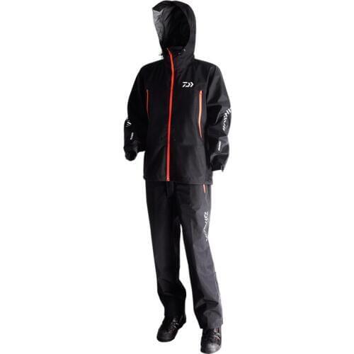 New Winter Men Hooded Quick Dry Breathable DAIWA Fishing Suit Long Sleeves Professional Hiking Cycling Outdoor Sportwear Clothes