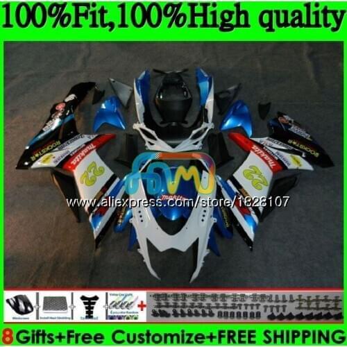 Injection For SUZUKI GSXR Blue red blk 600 750 GSXR750 11 12 13 14 15 39BS.26 K11 GSXR600 2011 2012 2013 2014 2015 2016 Fairing