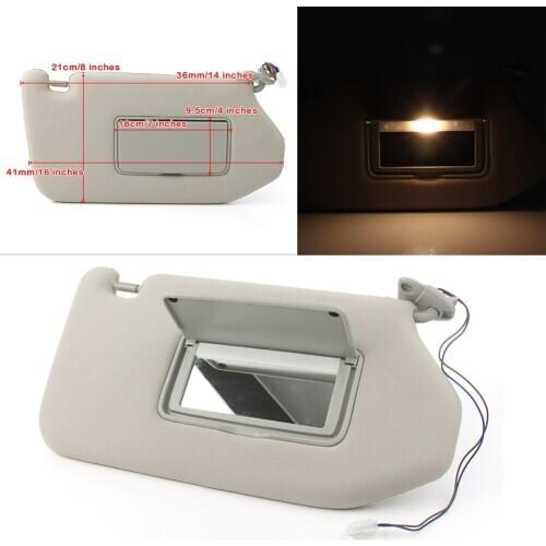 Front Right Car Sun Visor Inner Sun Shield For Nissan Pathfinder Platinum SL SV For Infiniti QX60 w/ Light Mirror
