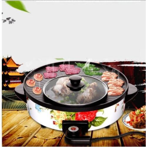 Popular BBQ Grill Non-Stick Roast Barbecue Anti-Ironing Glass Cover Aluminum Alloy