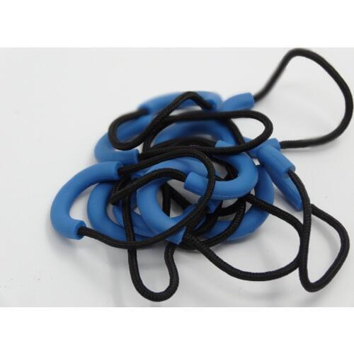 Blue Puller Sports Backpack 5pcs Plastic Zipper Pulls Rope Ends Lock Zip Clip Buckle For Clothing Accessories
