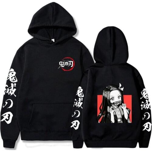 Japanese Anime Demon Slayer Hoodie Women Hoodies Oversized Sweatshirts Streetwear Harajuku Kpop Girls Tracksuits Unisex Clothing